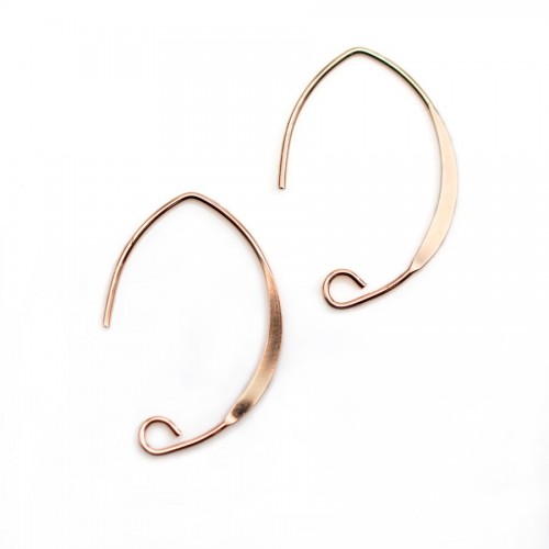 Crochet d'oreilles en gold filled 14 carats rosé 25mm x 2pcs