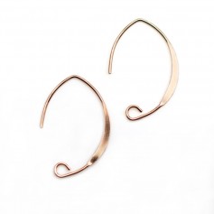 Crochet d'oreilles en gold filled 14 carats rosé 25mm x 2pcs