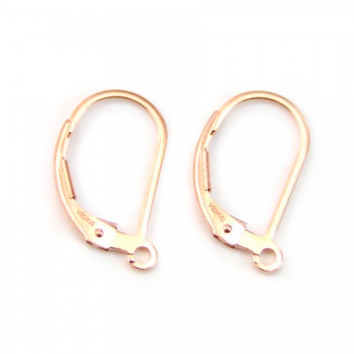 14 carats rose gold filled dormeuse x 2pcs