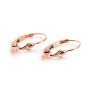 Gold filled rosé 14 carats dormeuse fleur lys x 2pcs