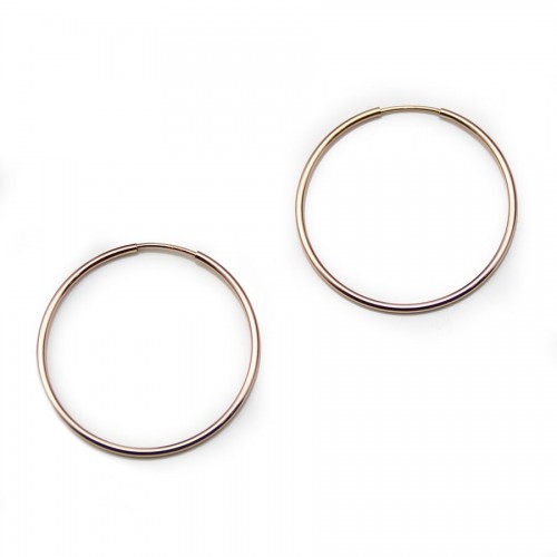 Creoles in 14k pinked gold filled to decorate, 1.25 * 30mm x 2pcs