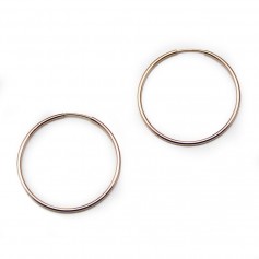 Créoles en gold filled rosé 14 carats à décorer, 1.25 * 30mm x 2pcs