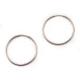 Créoles en gold filled rosé 14 carats à décorer, 1.25 * 30mm x 2pcs