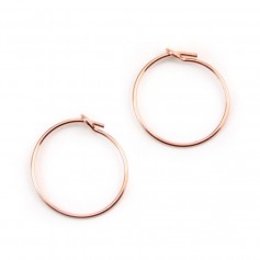 Gold filled rosé 14 carats créole 0.7x15mm x 2pcs