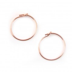 Gold filled rosé 14 carats créole 0.7x15mm x 2pcs