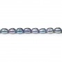 Grey Freshwater Pearl oval 5.5-6.5x6-7.3mm x 40cm 