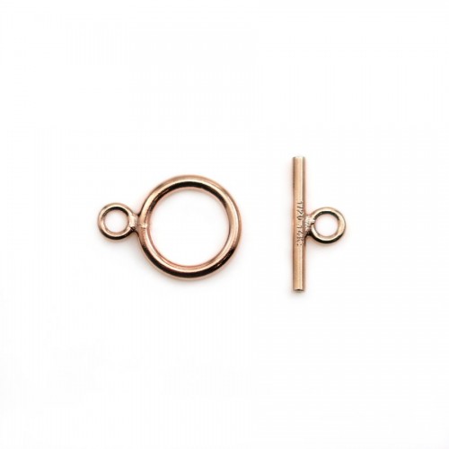Fermoir Toggle OT 9x12mm en gold filled rosé 14 carats x 1pc