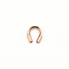 Protection pour fil cablé de 0.21mm, en gold filled rosé 14 carats x 10pcs