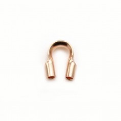 Protection pour fil cablé de 0.31mm, en gold filled rosé 14 carats x 10pcs