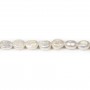 Perles de culture d'eau douce baroque blanches x 40cm