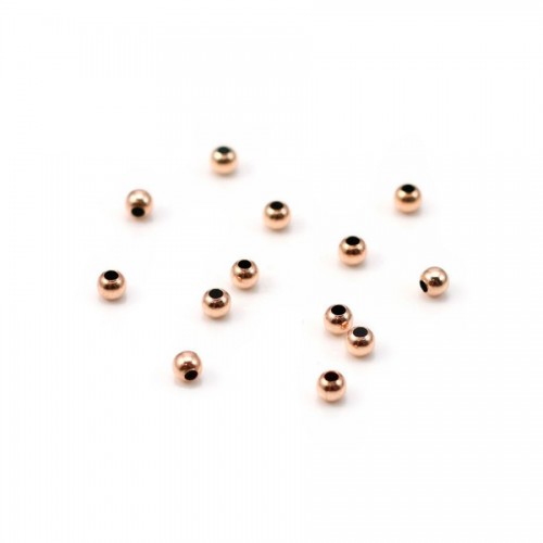 14k rose gold filled round bead 2.5mm x 10pcs
