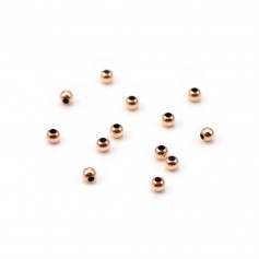 Perle ronde en gold filled 14 carat rosé 2.5mm x 10pcs