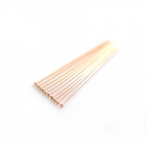 14k rose gold filled flat head pin 0.41x25mm x 10pcs