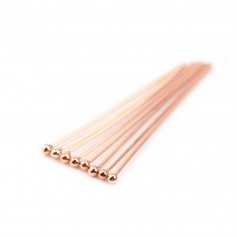 Gold filled rosé 14 carats clou tête à boule  0.5x25mm x 5pcs