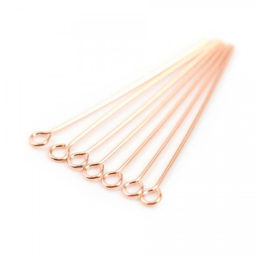 14 carats rose gold filled eye pin 0.5x25mm x10pcs