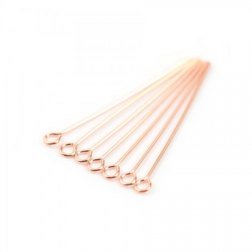 14 carats rose gold filled eye pin 0.5x25mm x10pcs