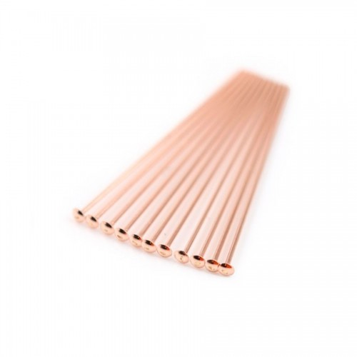 14 carats rose gold filled head pin 0.5x25mm x10pcs
