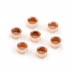 14 carats rose gold filled  crimp tube  beads 2x1mm x 50pcs