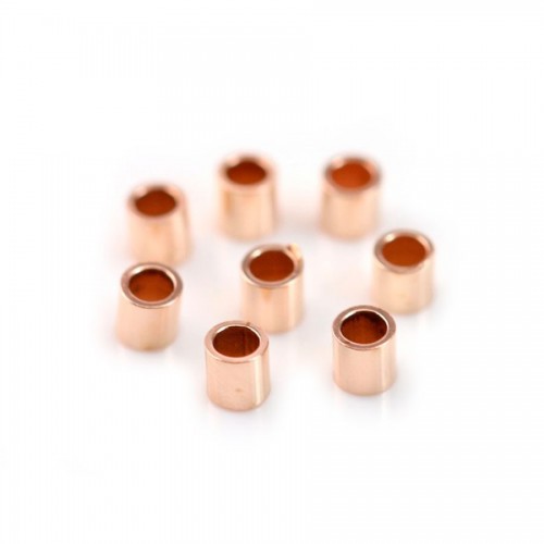 14 carats rose gold filled  crimp tube  beads 2x2mm x 25pcs