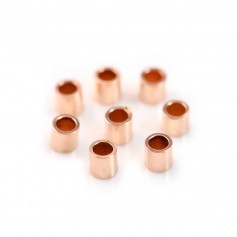 Gold filled rosé 14 carats tube à écrasé 2x2mm x 25pcs