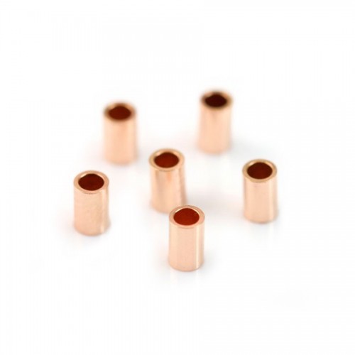 14 carats rose gold filled  crimp tube  beads 2x3mm x 12pcs