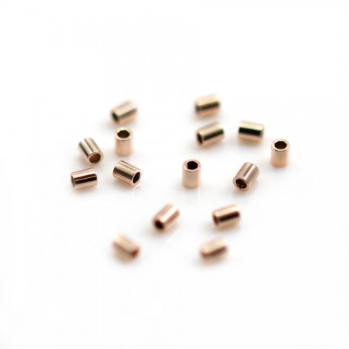 Tube à écraser en gold filled 14 carats rosé 1.6x2.0mm x 20pcs