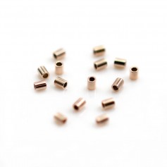 Tube à écraser en gold filled 14 carats rosé 1.6x2.0mm x 20pcs