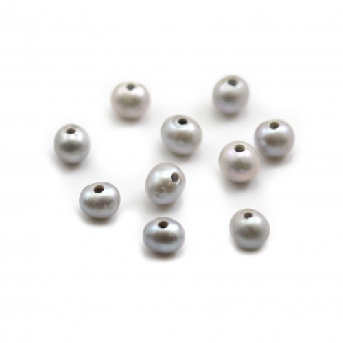 Freshwater Pearl Dark Blue 11-12mm  grand hole 1.5mm x 1pc