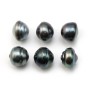 Tahitian pearl half round 9.5-10.5mm x 4pcs