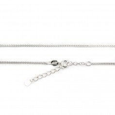 Chaîne avec maille fleur ronde, mesurant 1.6mm, en argent 925 x 40cm