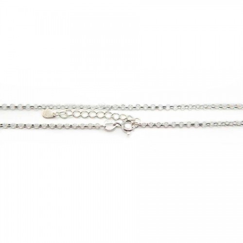 Chaîne maille jaseron rond 2mm en argent 925 x 40cm
