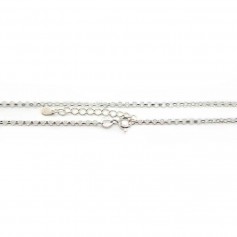 Chaîne maille jaseron rond 2mm en argent 925 x 40cm