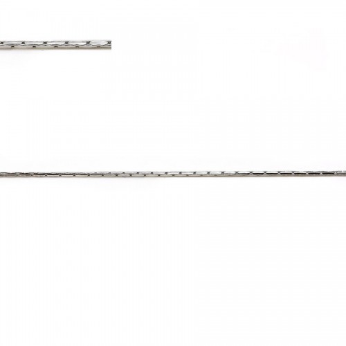 Chaîne argent 925 Rhodié serpent 0.5mm x 50 cm