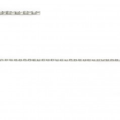 Chaîne argent 925 forçat plat 1.1x1.7mm  x 50cm