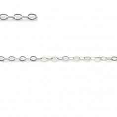 Chaîne argent 925 maille forçat plat 2.1x1.7mm x 50cm