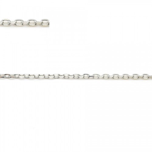 Chaine forcat flat Sterling Silver 925 1.3x2mm x 50cm