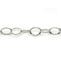 Chaîne maille forçat plate martelé argent 925 massif  6x8.5mmX 50cm