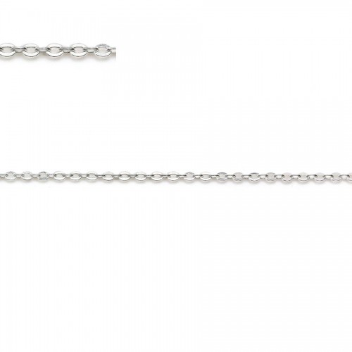925 sterling silver flat forcat chain 1.5x1.9x0.8mm x 50cm