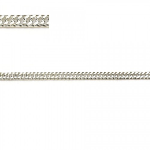 Sterling silver 925 curb chain 2.6x1.1mm x 50cm