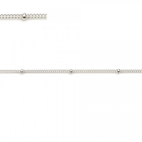 925 sterling silver chain with beads x50cm