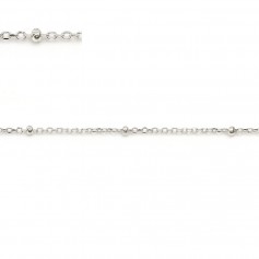 Chaîne perlée en argent 925 x 50cm