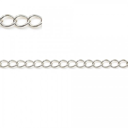 Chain sterling silver extends 3x4mm x 50cm