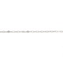 Chaîne argent 925 maille forçat losange 1.6x2.6mm x 50cm