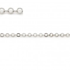 Chaîne argent 925 maille ronde plate 2.6mm x 50cm