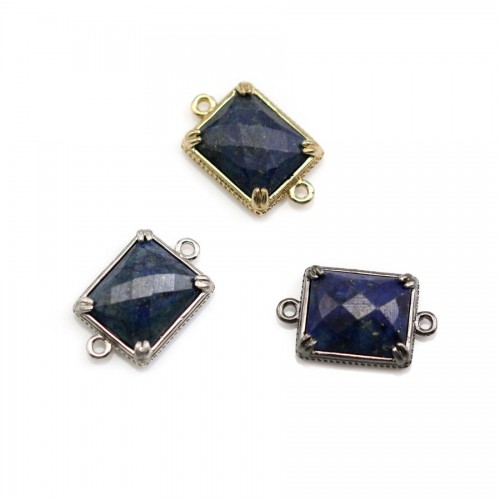 Rock crystal quartz set in silver 13x17mm x 1pc