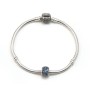 Bracelet en argent 925 serpentine avec zirconium 19cmx2.9mm x 1pc