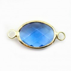 Pierre sertie en verre oval 11x14mm x 1pc