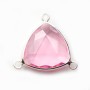 Pierre sertie en verre triangle 18mm x 1pc