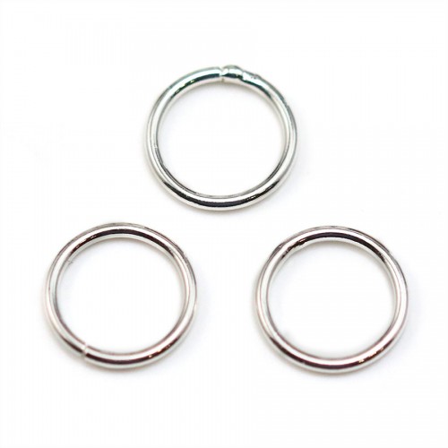 Welded golden round rings in metal 1x6mm x 100pcs