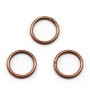 Anneaux soudé, forme ronde, en métal, couleur cuivre 1* 10mm environ 50pcs